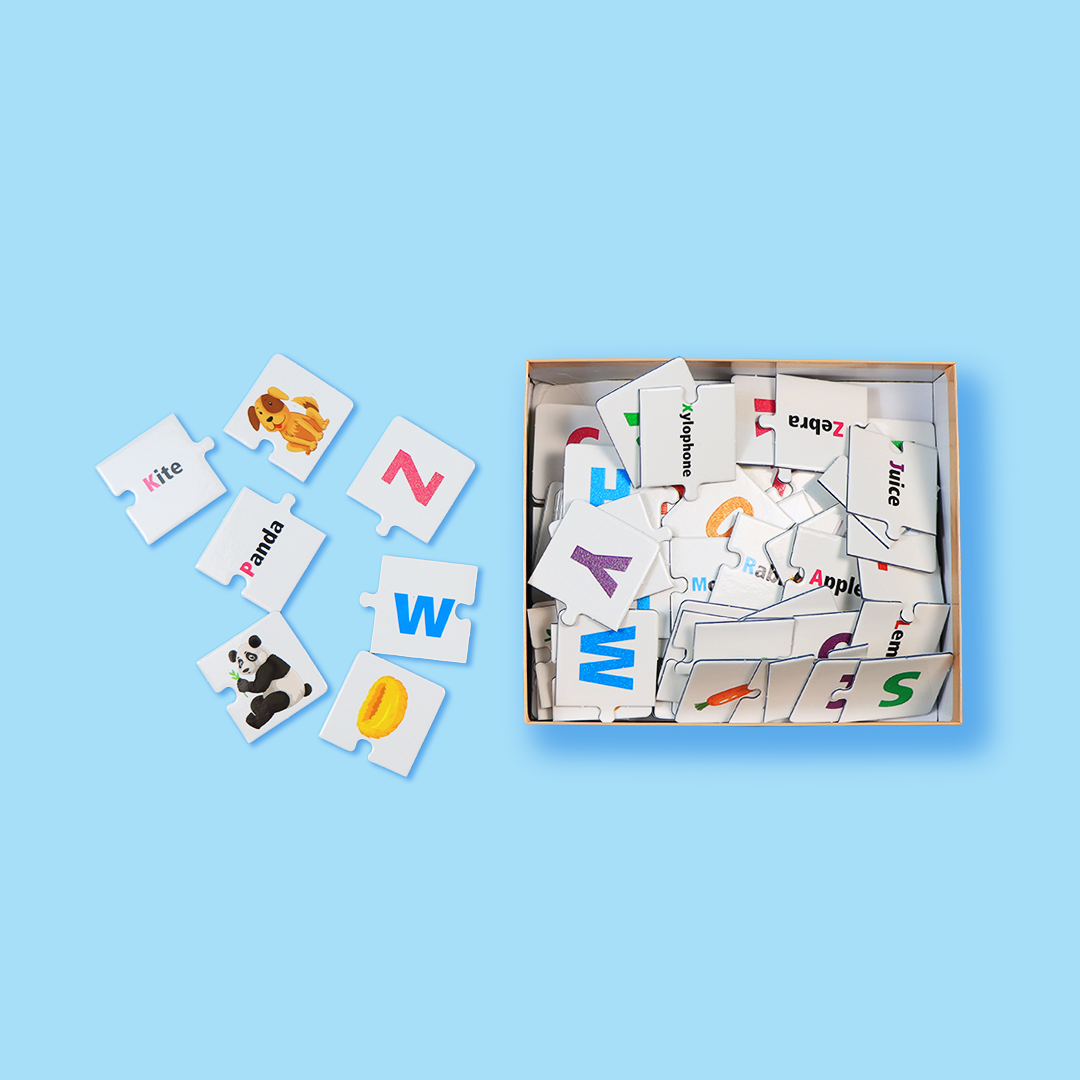 Full Montessori ABC & 123 set including alphabet cards, number cards, and instruction guide