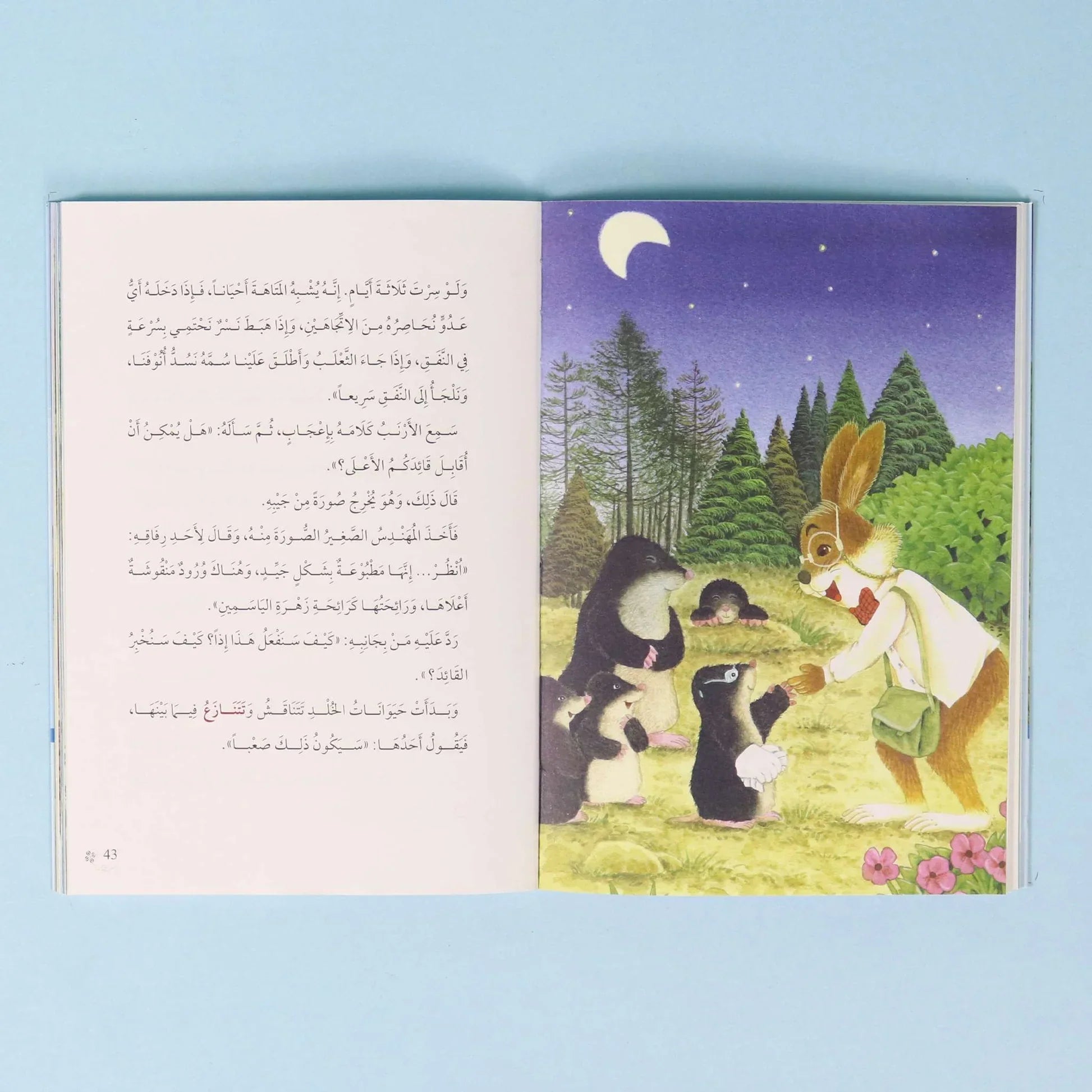 صفحات داخلية من سلسلة «الأرنب الكاتب»، مجموعة قصص أطفال واقعية اجتماعية تنمّي الخيال، اللغة، والقيم الإنسانية